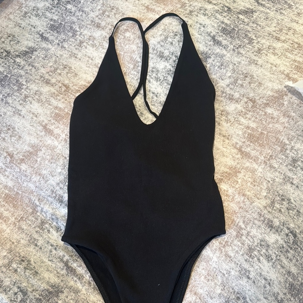 Stylish Black Kids One Piece Swimsuit